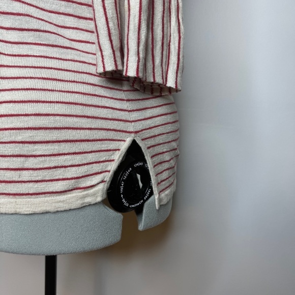 J. Jill Linen Blend Striped Sweater with Flounce Sleeve - Picture 5 of 8